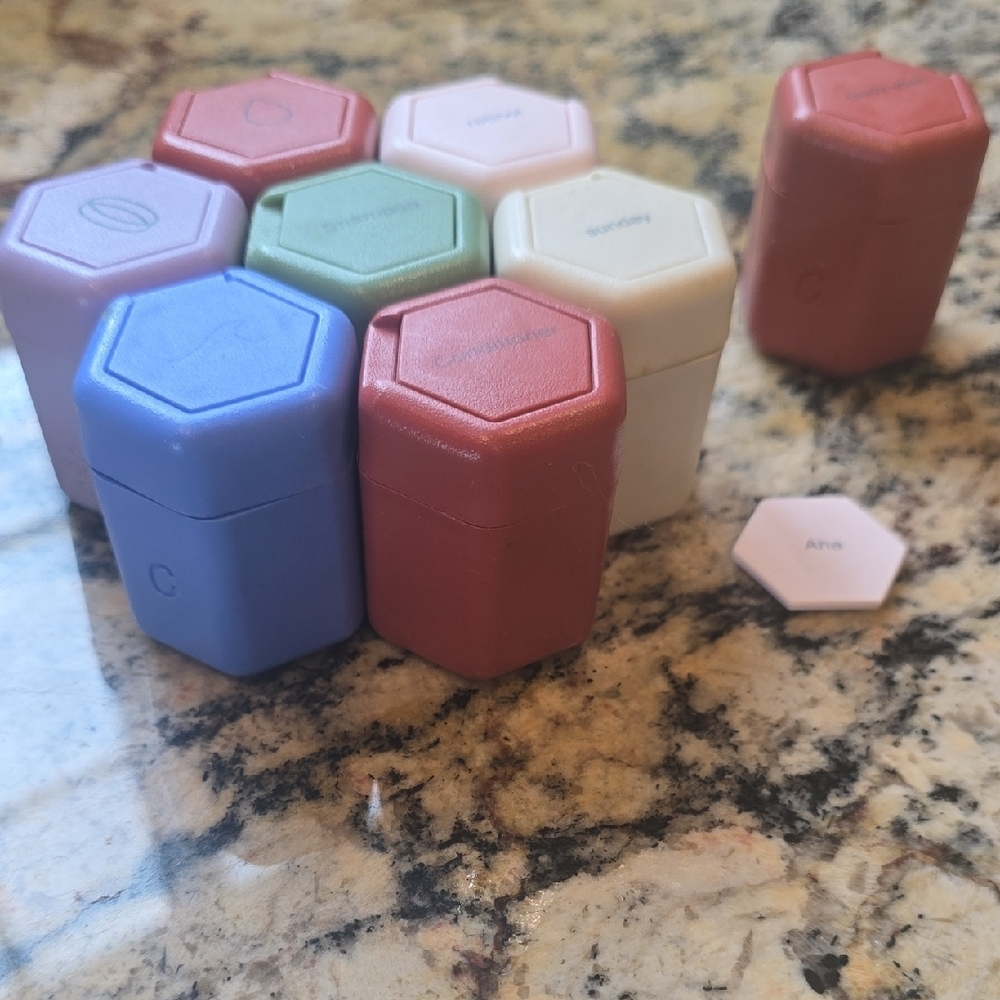 Hexagonal Bath Storage Set - Multicolor - Picture 2 of 2